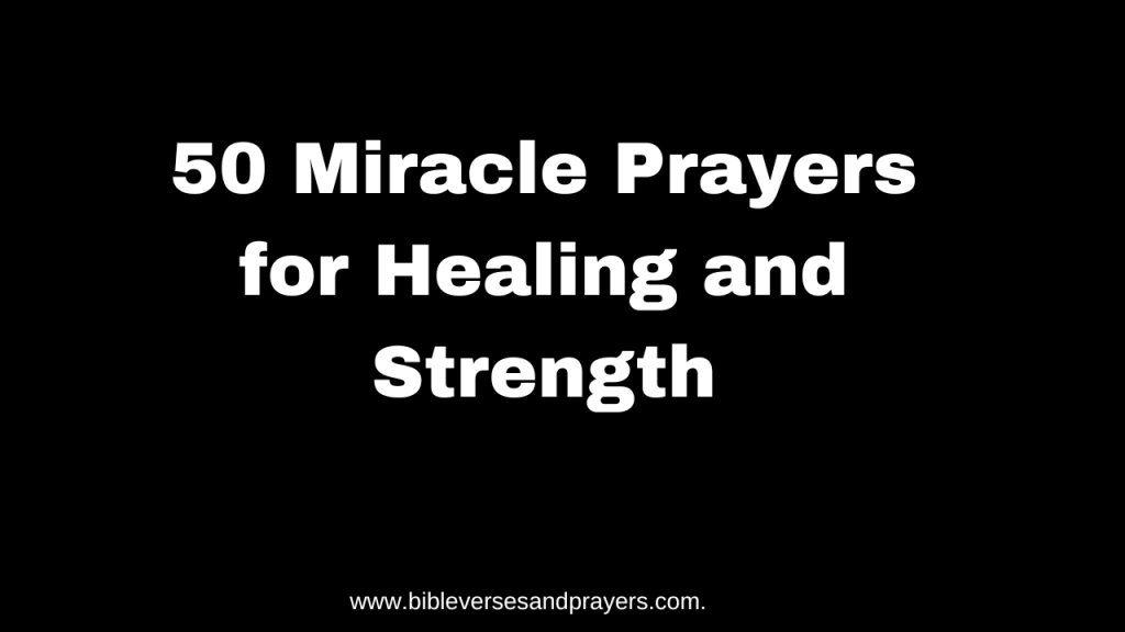 prayer for healing and strength