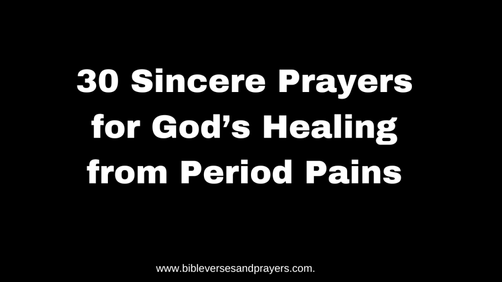 prayer for period pain