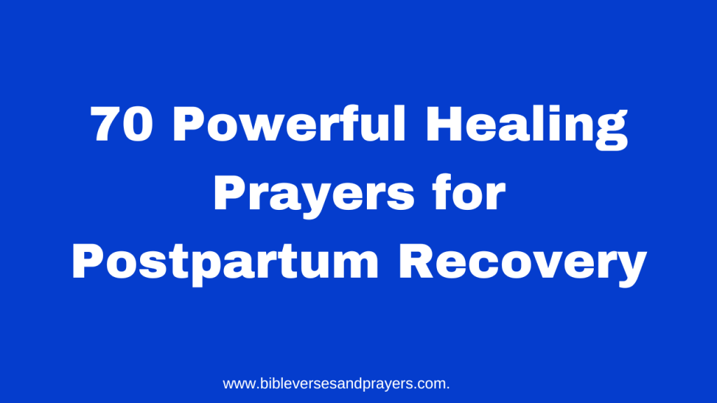 prayer for postpartum recovery