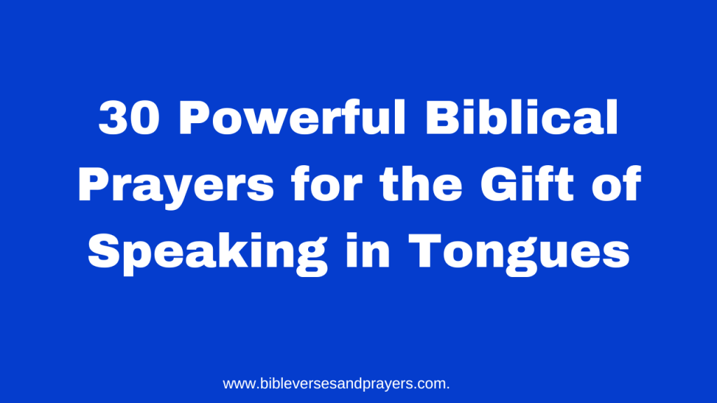 speaking in tongues