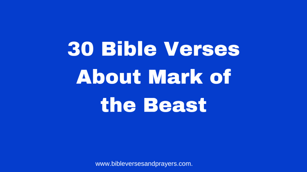 Bible Verses about mark of the beast