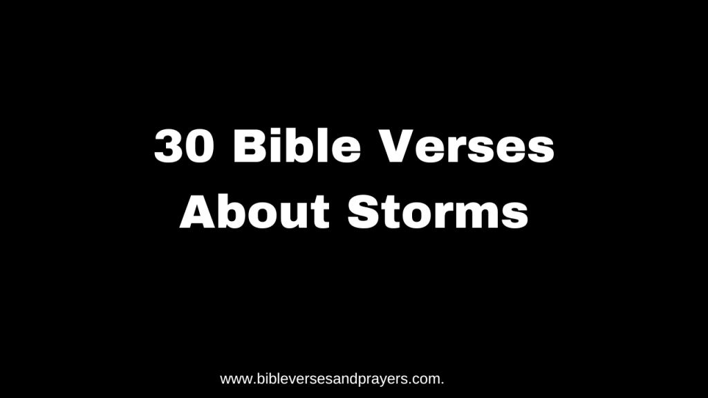 bible verses about storms