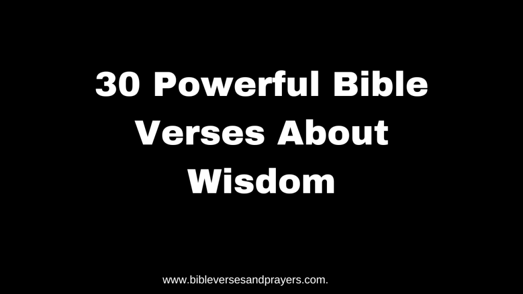 bible verses about wisdom