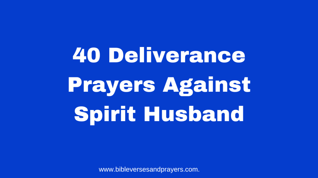 prayers against spirit husband