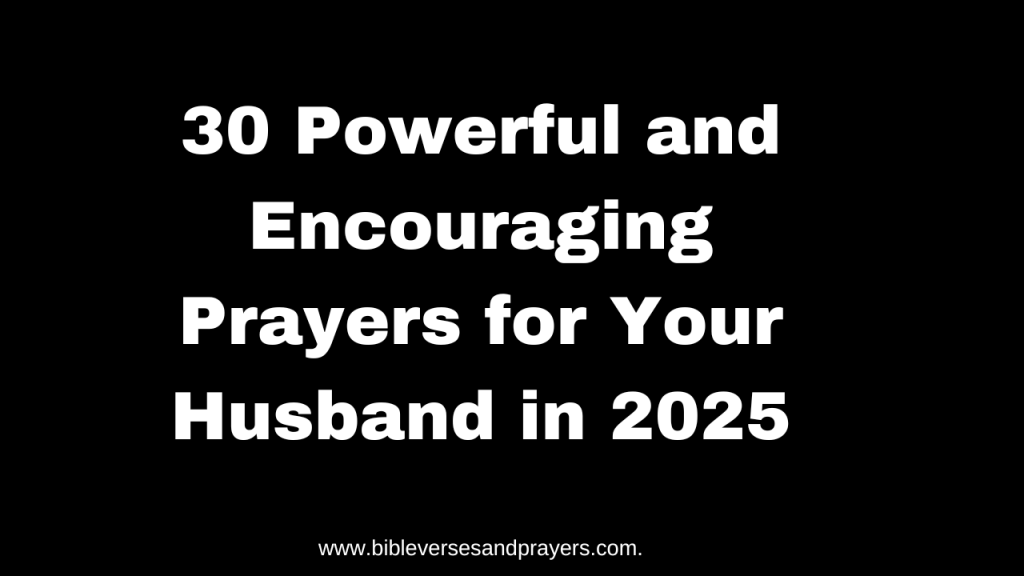 prayers for your husband