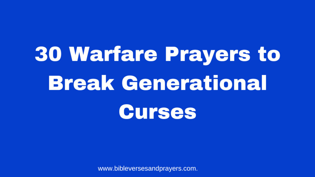 prayers to break generational curses