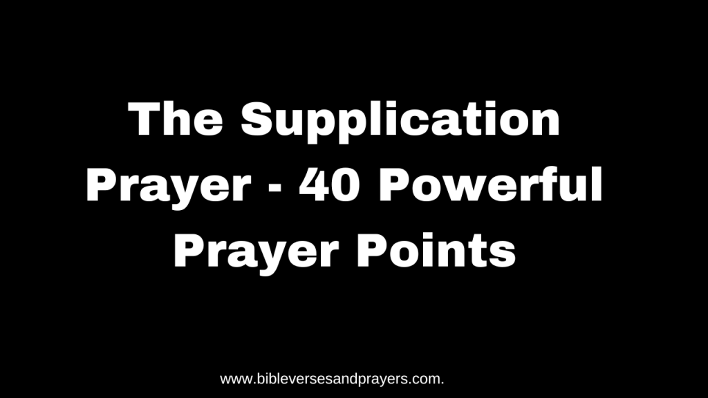 supplication prayer