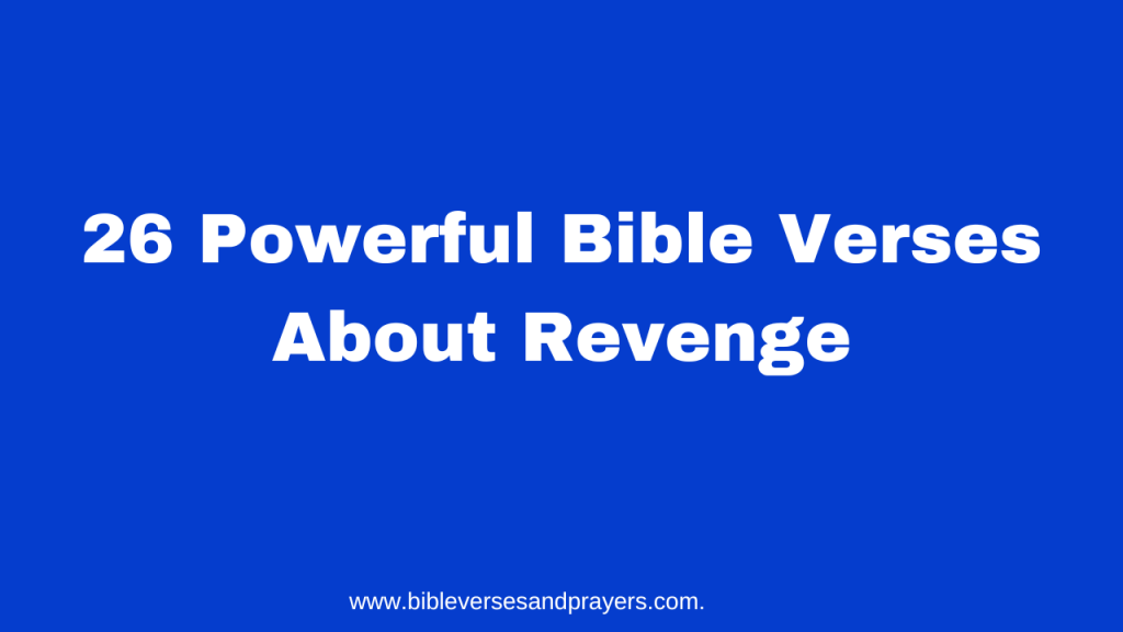 Bible verses about revenge