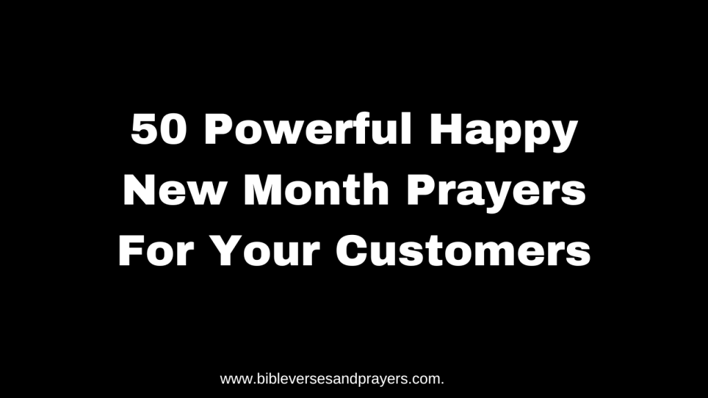 New month prayers for customers