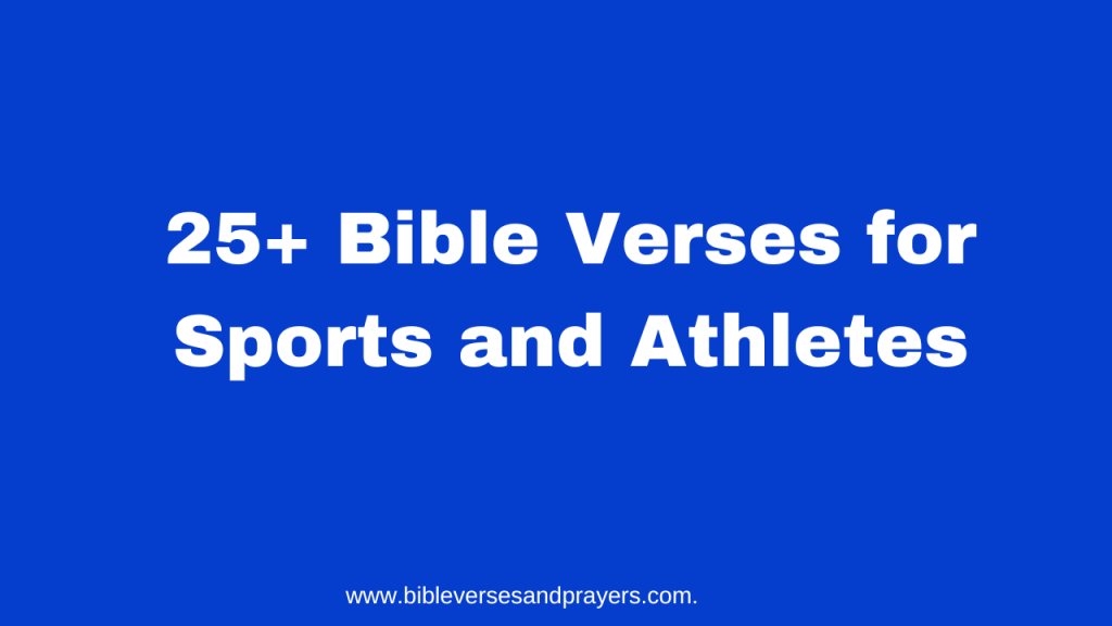 bible verses for athletes