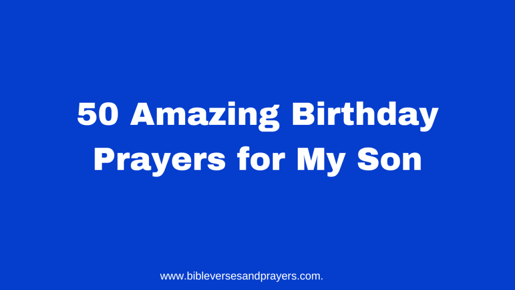 birthday prayer for my son