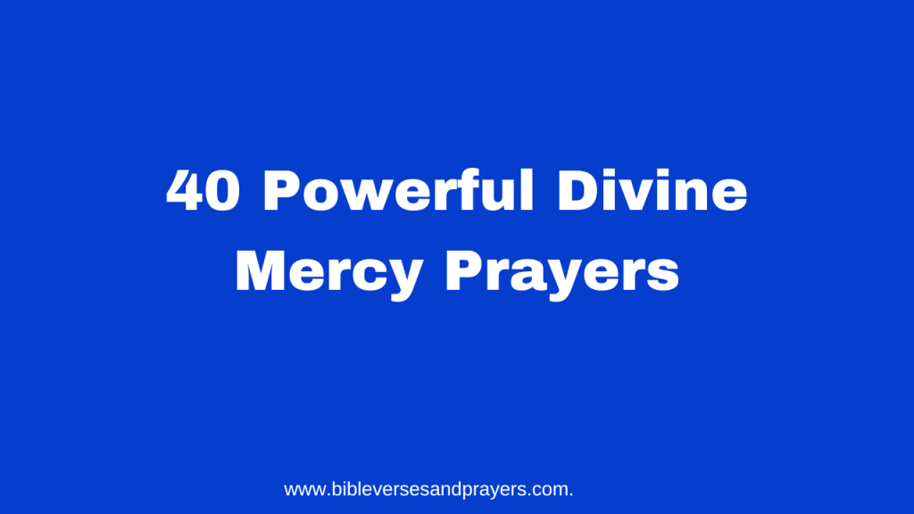 divine mercy prayer