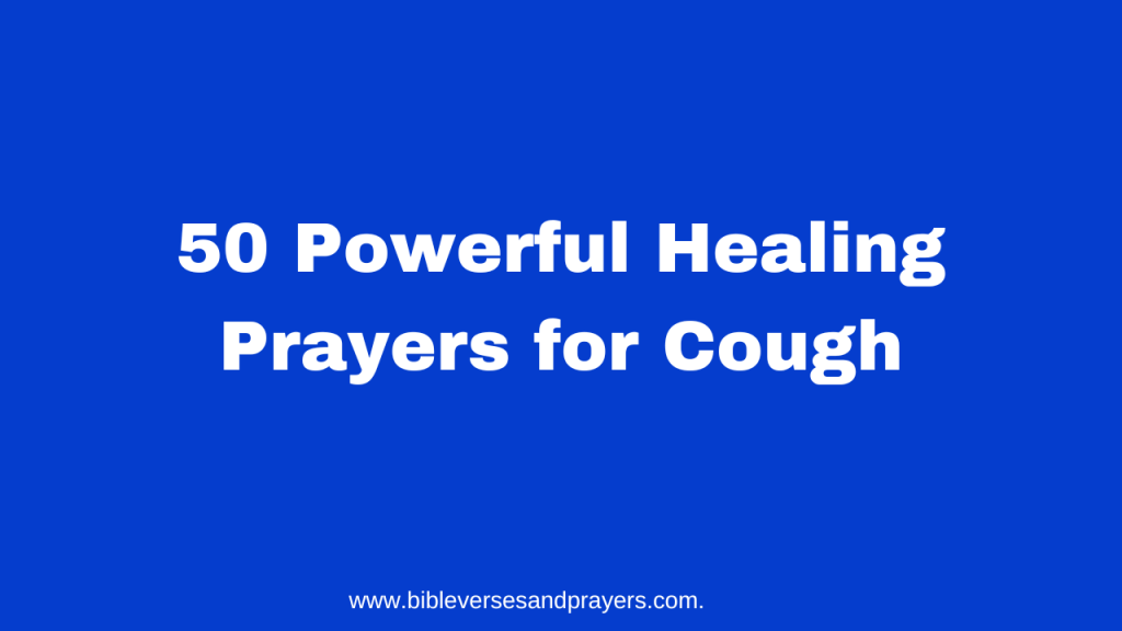 healing prayers for cough