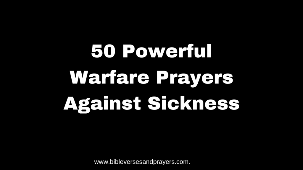 prayer against sickness