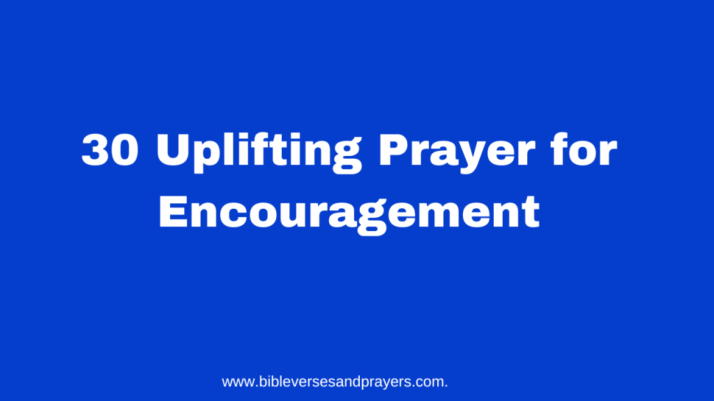 prayer for encouragement