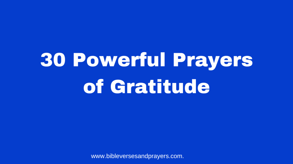 prayer of gratitude