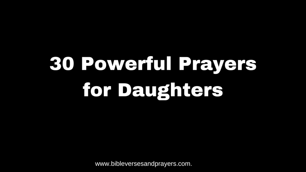 prayers for daughters