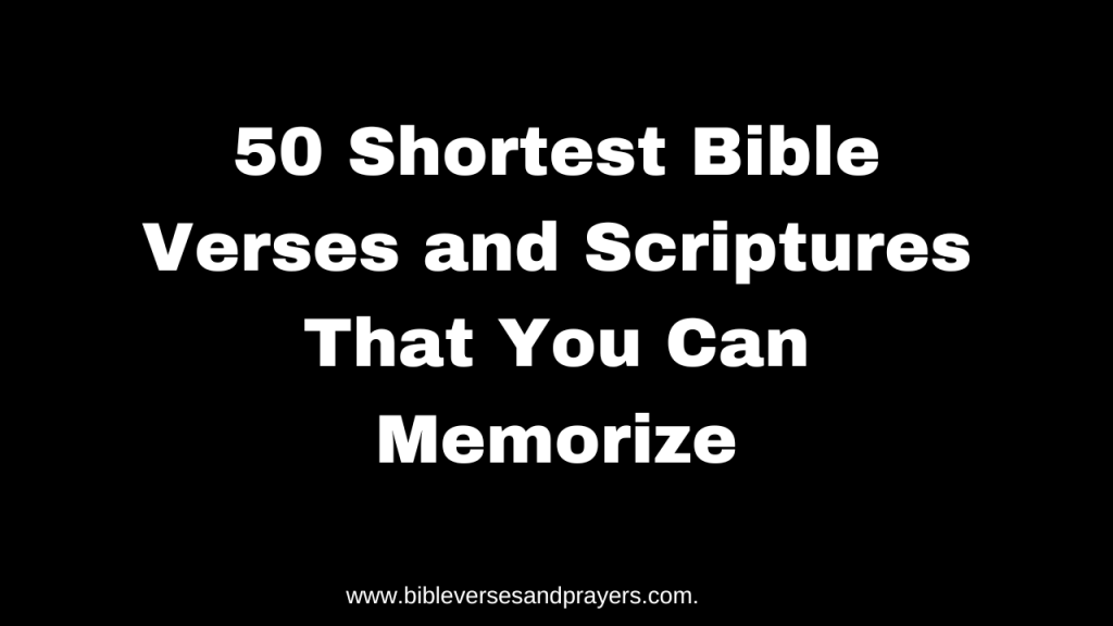 shortest bible verses