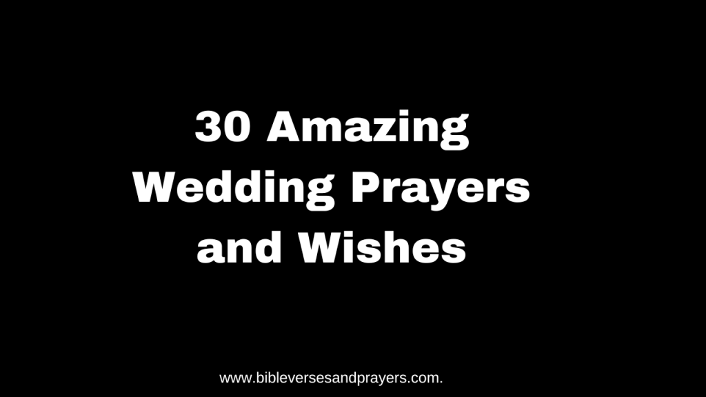 wedding prayers and wishes