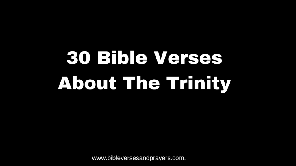 Bible Verses About The Trinity