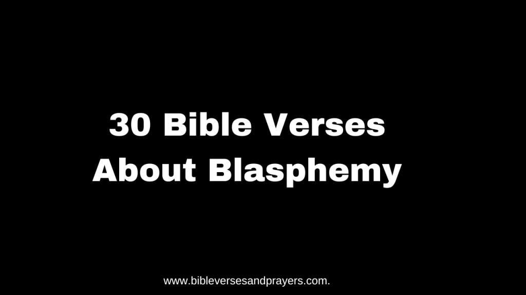 Bible verses about blasphemy