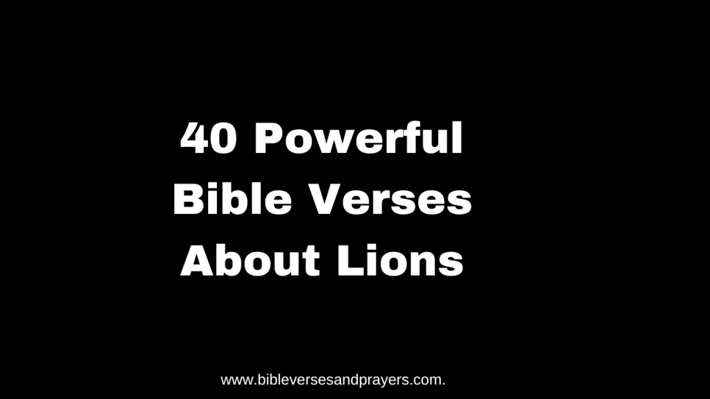 Bible verses about lions