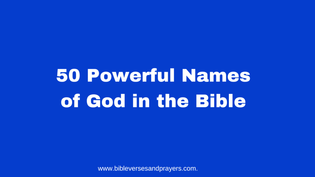 Names of God in the bible