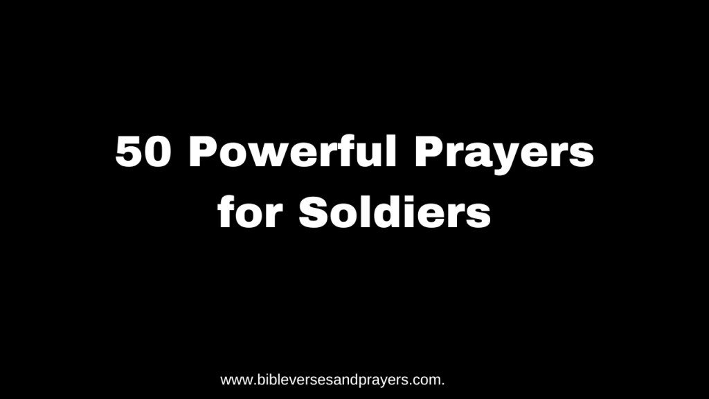 Prayer for soldiers