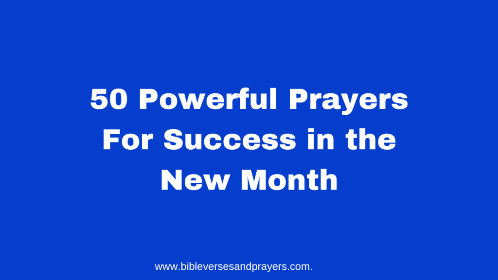 Prayers for success in the new month