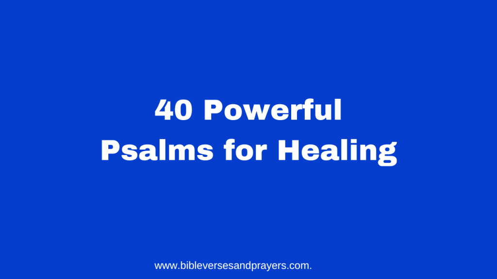 Psalms for healing