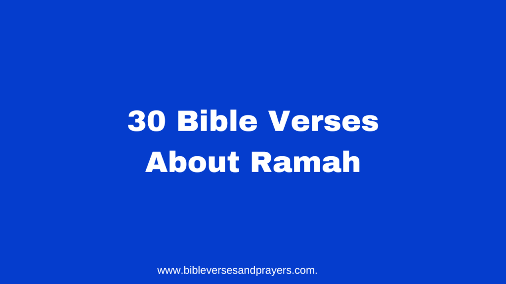 Ramah in the bible