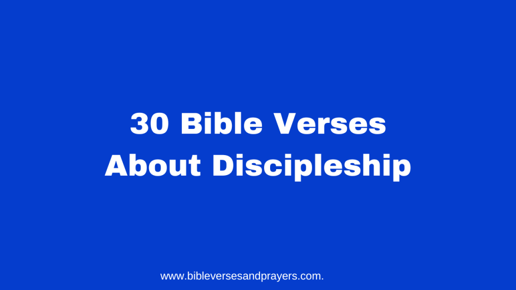 bible verses about discipleship