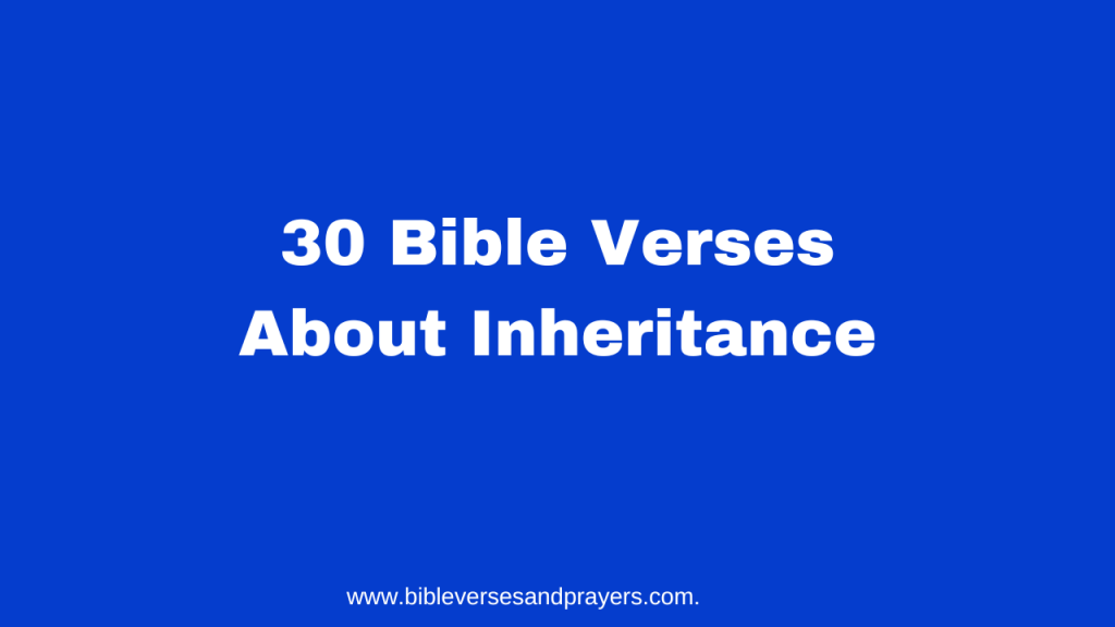 bible verses about inheritance