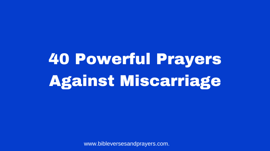 prayers against miscarriage