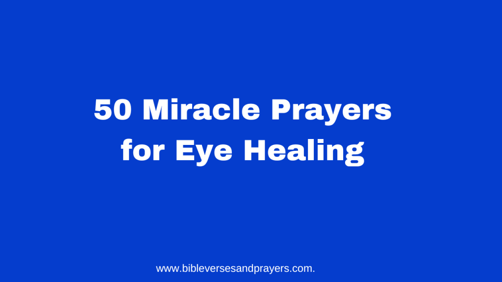 prayers for eye healing