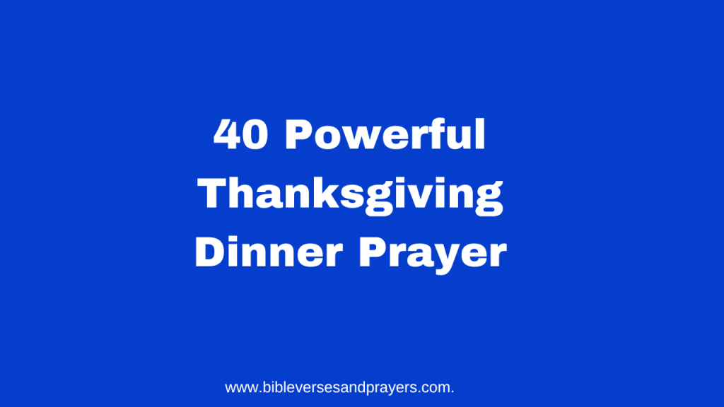 thanksgiving dinner prayer