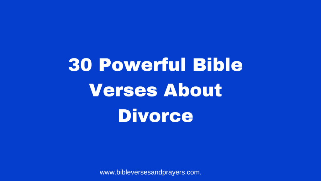 Bible verses about divorce