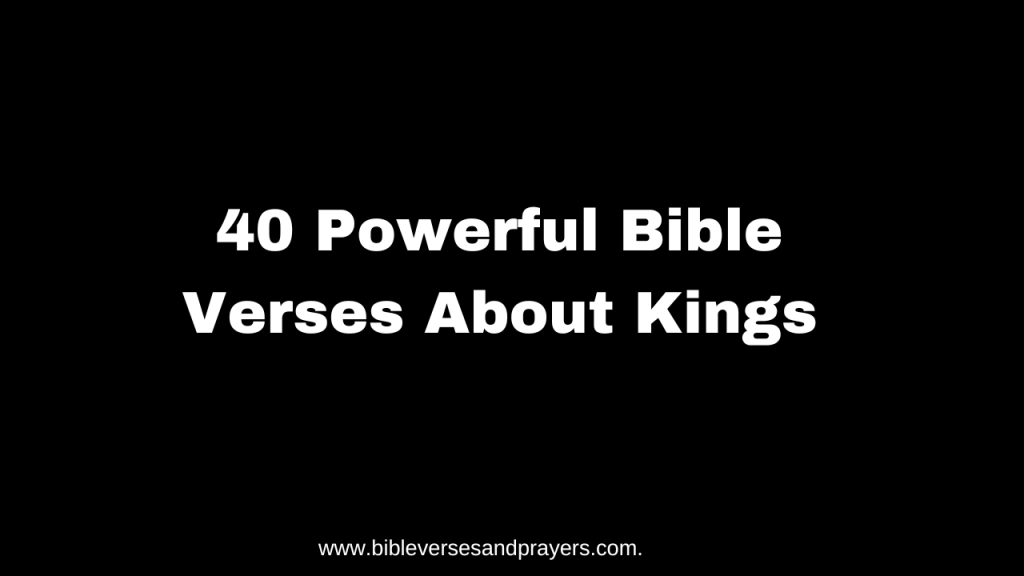 bible verses about kings