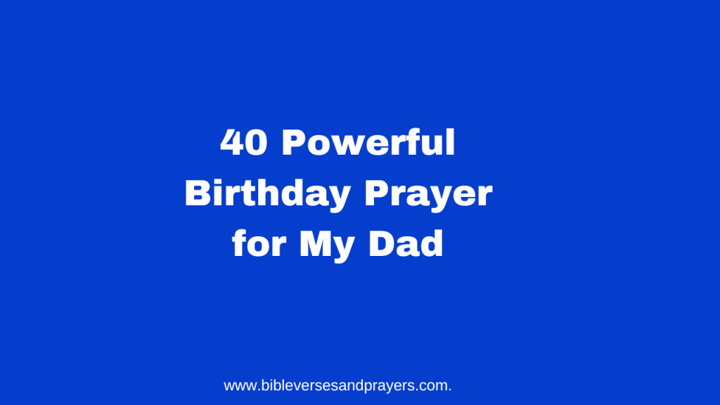 birthday prayer for my dad