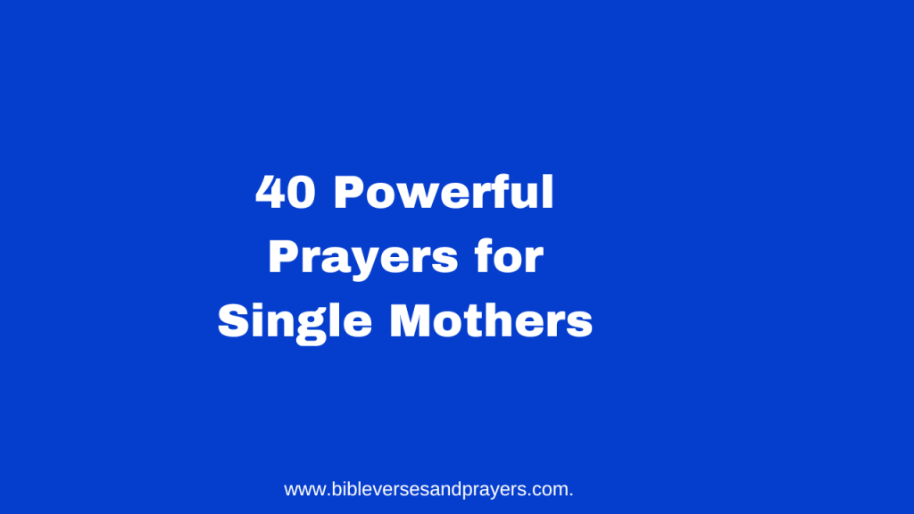 Prayers for single mothers