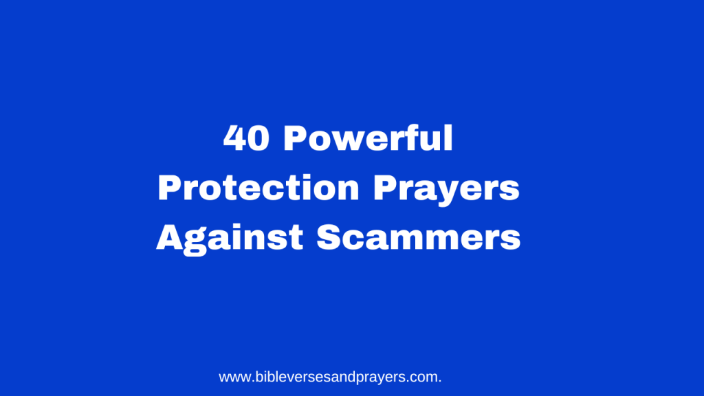 prayers against scammers