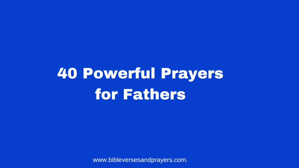 prayers for fathers